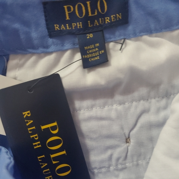 Boy's Ralph Lauren light blue twill short pants NWT - Picture 4 of 4